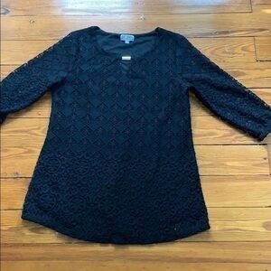 black lacy blouse